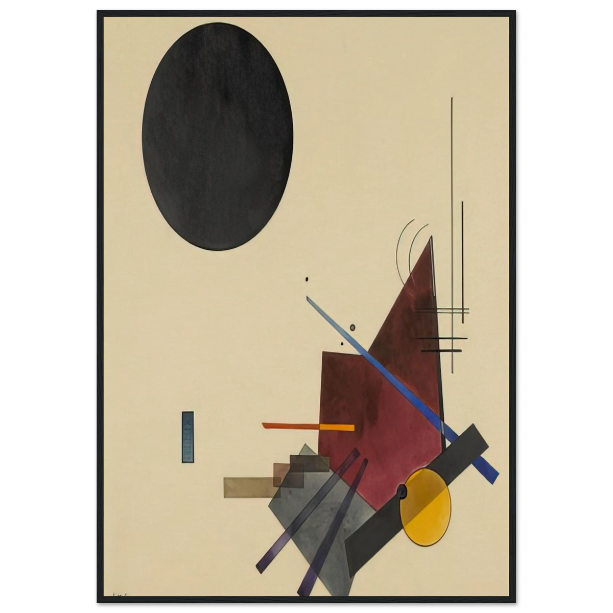 BLACK RELATIONSHIP 1924 Framed Poster | Wassily Kandinsky Framed Prints Wall Art | Wassily Kandinsky Shop