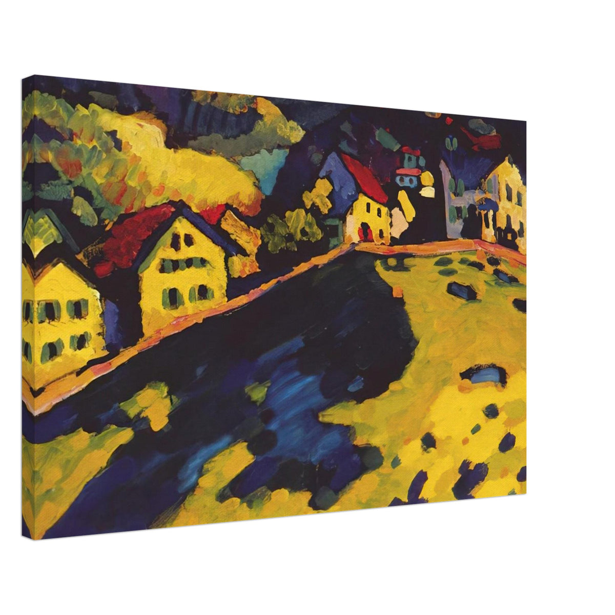 HOUSES AT MURNAU 1909 Canvas | Wassily Kandinsky Canvas | Wassily Kandinsky Shop