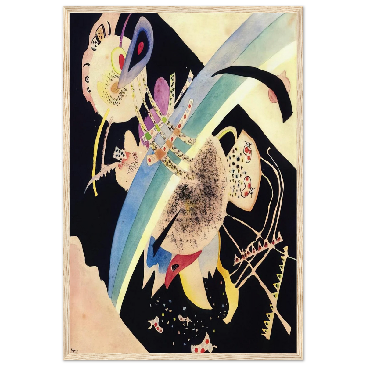 STUDY FOR CIRCLES ON BLACK 1921 Framed Poster | Wassily Kandinsky Framed Prints Wall Art | Wassily Kandinsky Shop