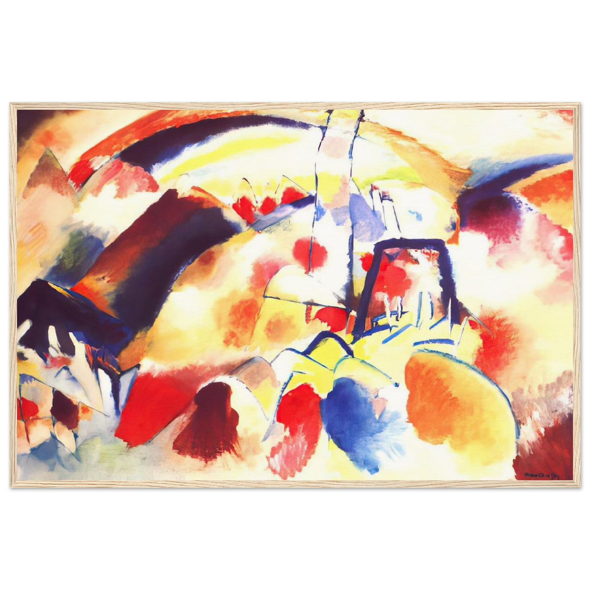 LANDSCAPE WITH RED SPOTS 1913 Framed Poster | Wassily Kandinsky Framed Prints Wall Art | Wassily Kandinsky Shop
