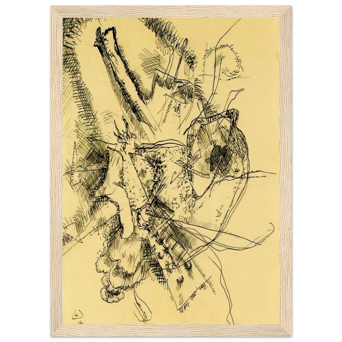 DRAWING FOR ETCHING II 1916 Framed Poster | Wassily Kandinsky Framed Prints Wall Art | Wassily Kandinsky Shop