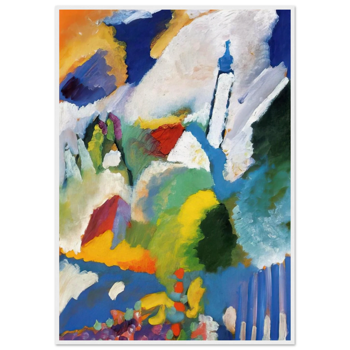 MURNAU WITH A CHURCH 1910 Framed Poster | Wassily Kandinsky Framed Prints Wall Art | Wassily Kandinsky Shop