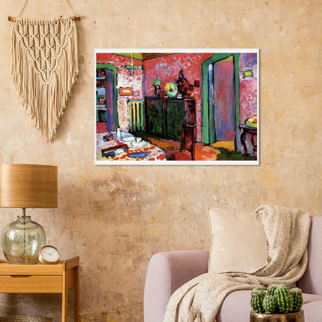 INTERIOR MY DINING ROOM 1909 Framed Poster | Wassily Kandinsky Framed Prints Wall Art | Wassily Kandinsky Shop