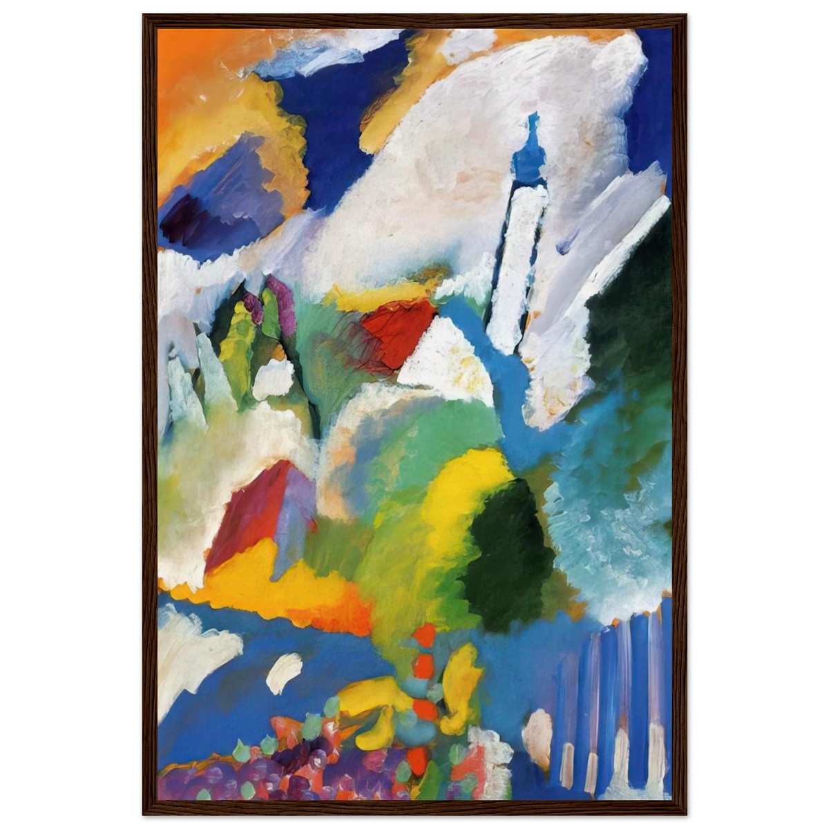 MURNAU WITH A CHURCH 1910 Framed Poster | Wassily Kandinsky Framed Prints Wall Art | Wassily Kandinsky Shop