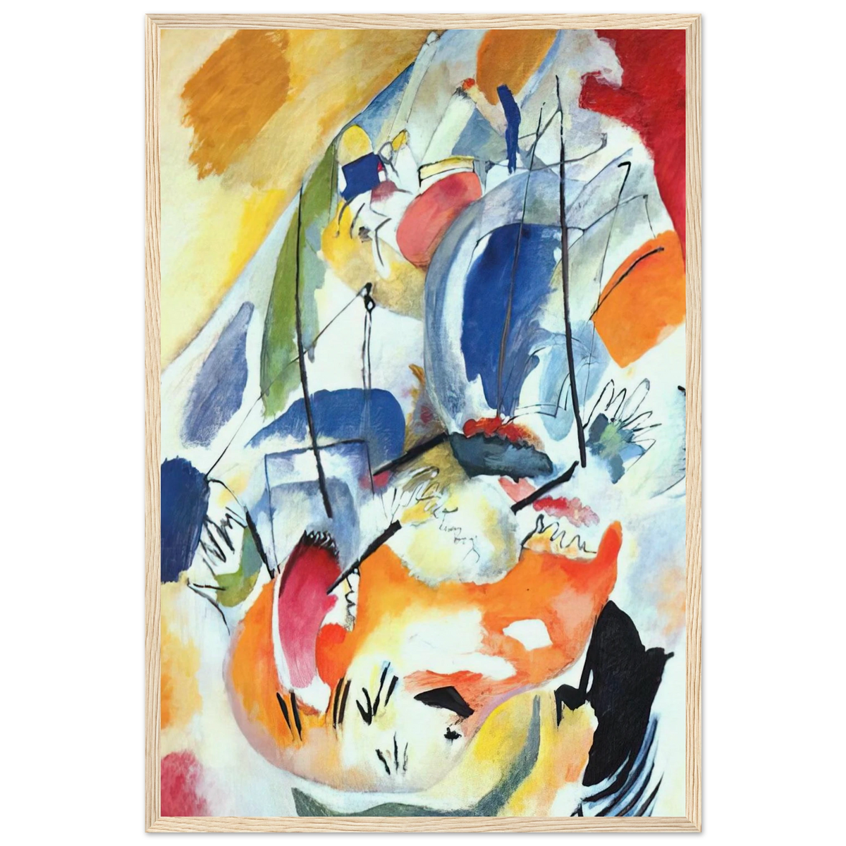 IMPROVISATION 31 SEA BATTLE 1913 Framed Poster | Wassily Kandinsky Framed Prints Wall Art | Wassily Kandinsky Shop