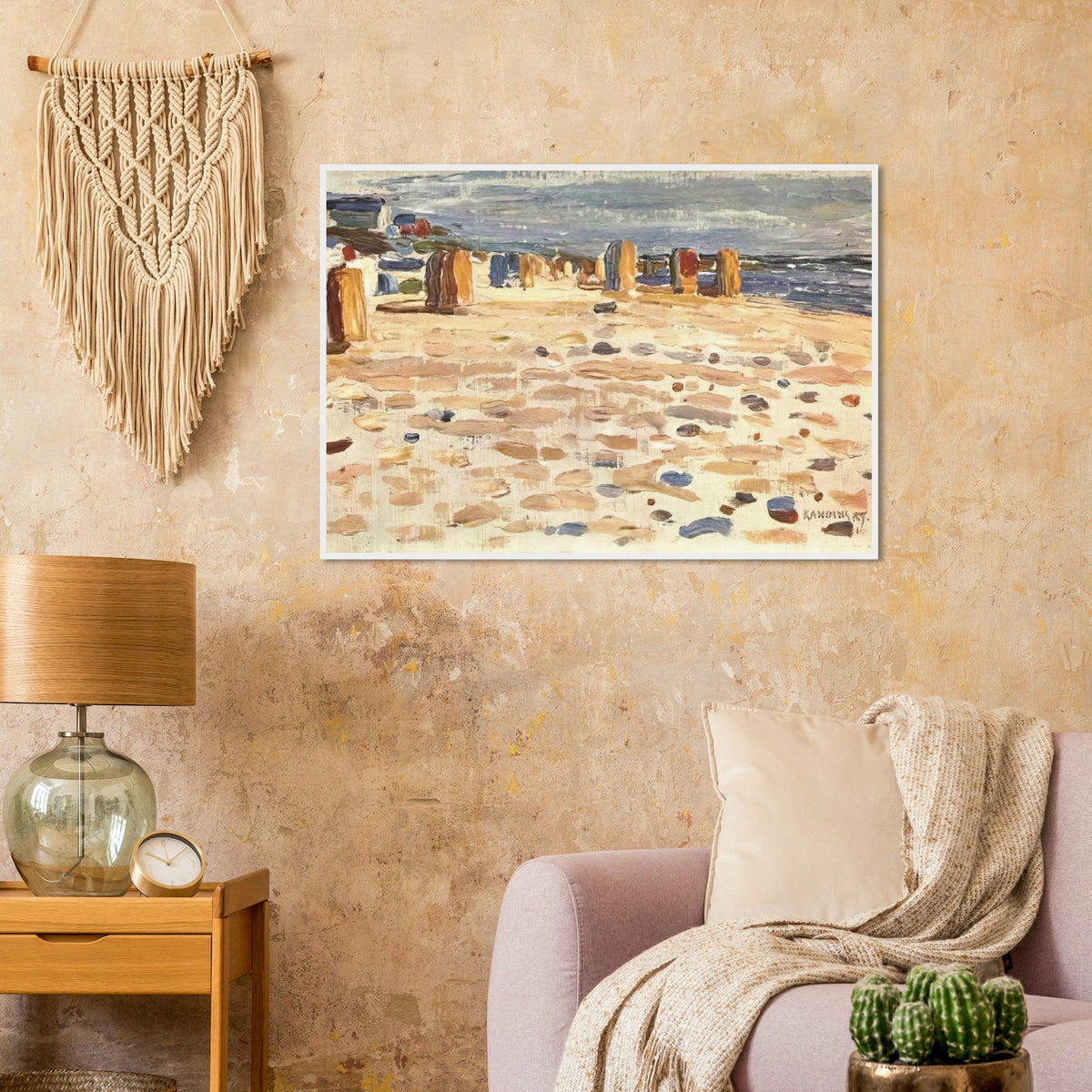 BEACH BASKETS IN HOLLAND 1904 Framed Poster | Wassily Kandinsky Framed Prints Wall Art | Wassily Kandinsky Shop