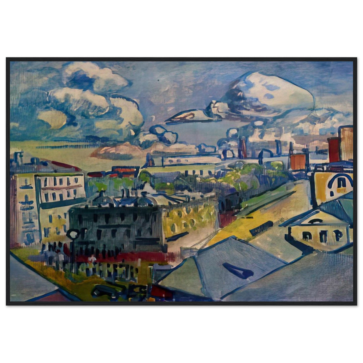 MOSCOW ZUBOVSKAYA SQUARE STUDY 1916 Framed Poster | Wassily Kandinsky Framed Prints Wall Art | Wassily Kandinsky Shop