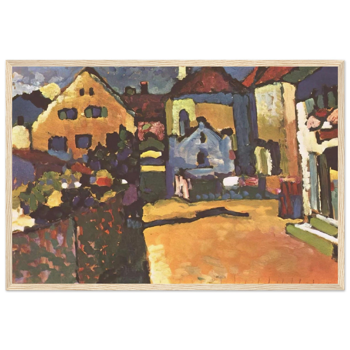 GRUNGASSE IN MURNAU 1909 Framed Poster | Wassily Kandinsky Framed Prints Wall Art | Wassily Kandinsky Shop