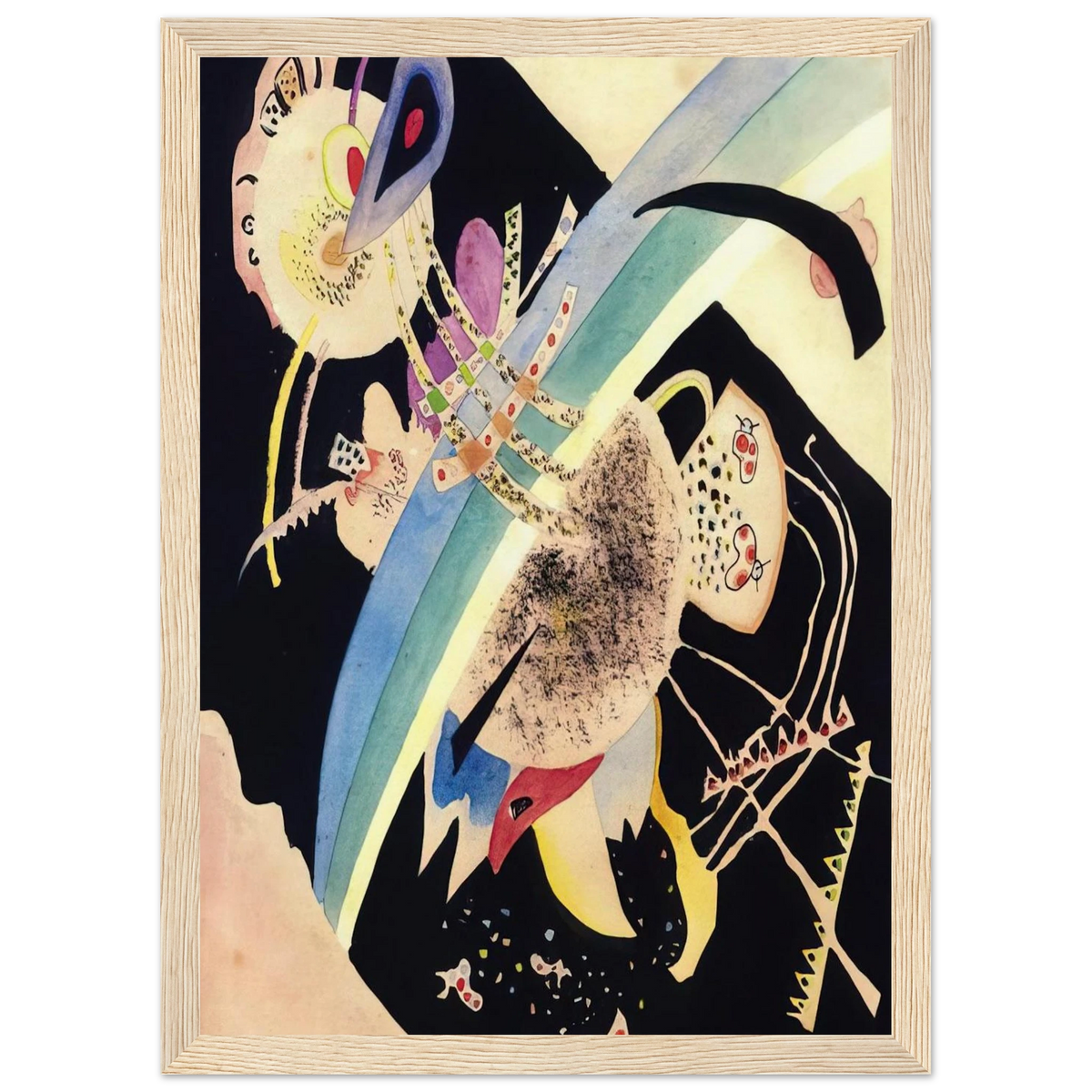 STUDY FOR CIRCLES ON BLACK 1921 Framed Poster | Wassily Kandinsky Framed Prints Wall Art | Wassily Kandinsky Shop