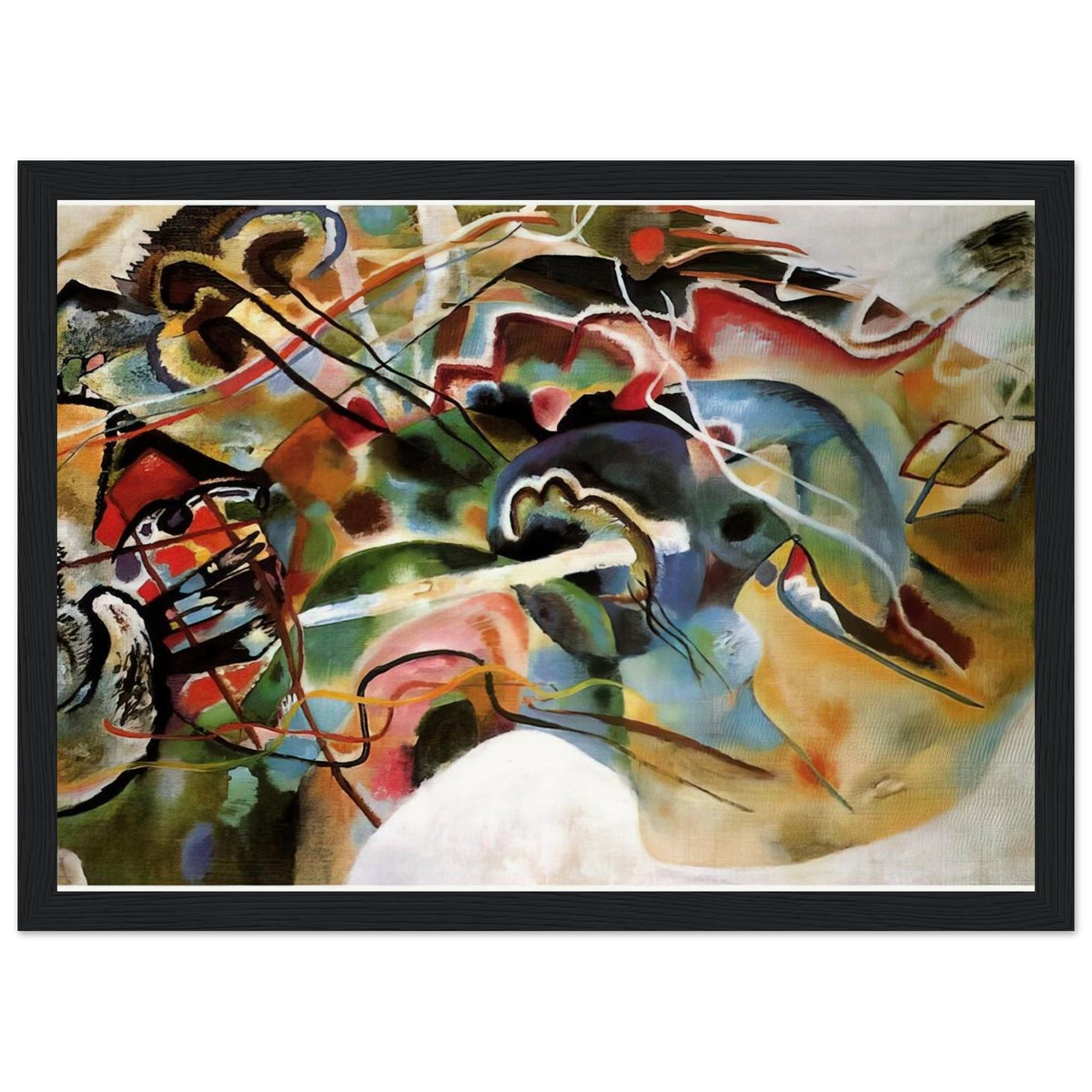 PICTURE WITH A WHITE BORDER 1913 Framed Poster | Wassily Kandinsky Framed Prints Wall Art | Wassily Kandinsky Shop