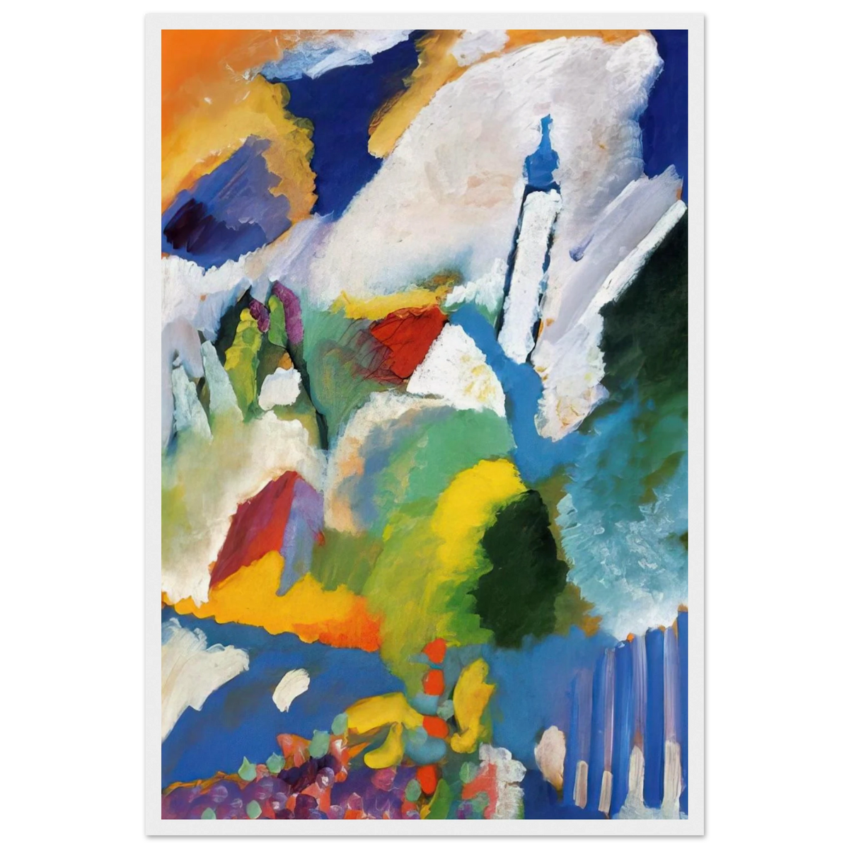 MURNAU WITH A CHURCH 1910 Framed Poster | Wassily Kandinsky Framed Prints Wall Art | Wassily Kandinsky Shop