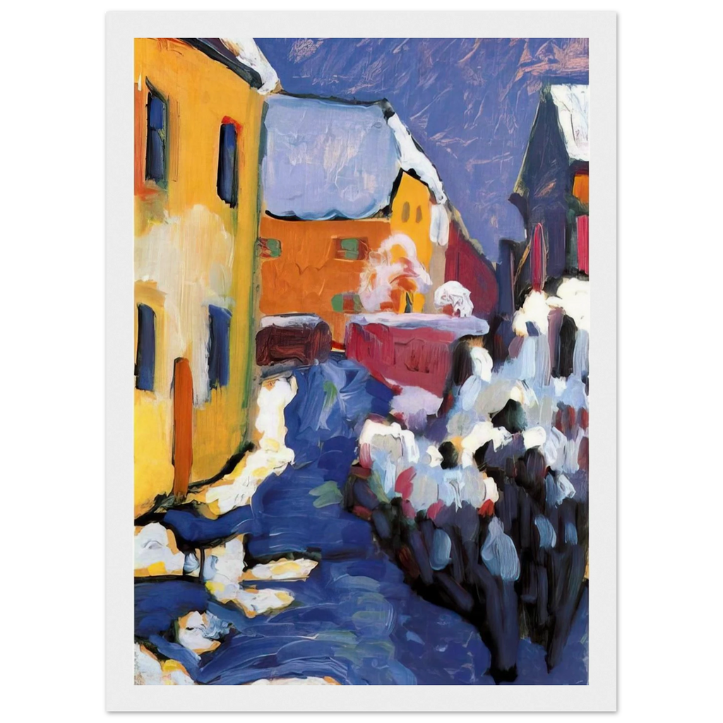 CEMETERY AND VICARAGE IN KOCHEL 1909 Framed Poster | Wassily Kandinsky Framed Prints Wall Art | Wassily Kandinsky Shop