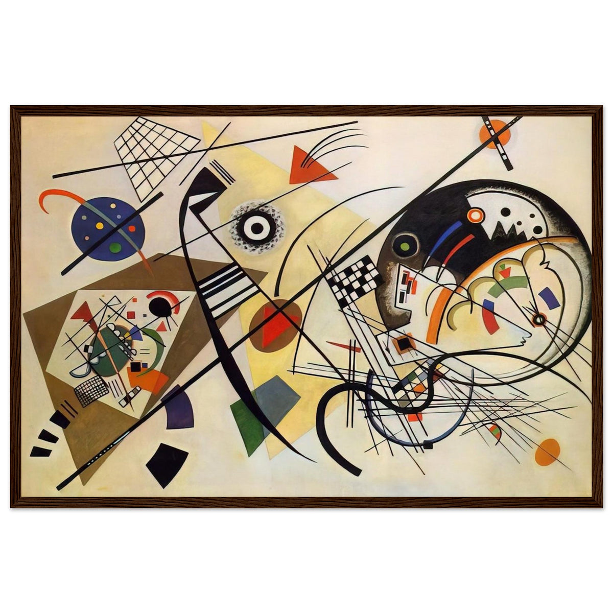 TRANSVERSE LINE 1923 Framed Poster | Wassily Kandinsky Framed Prints Wall Art | Wassily Kandinsky Shop