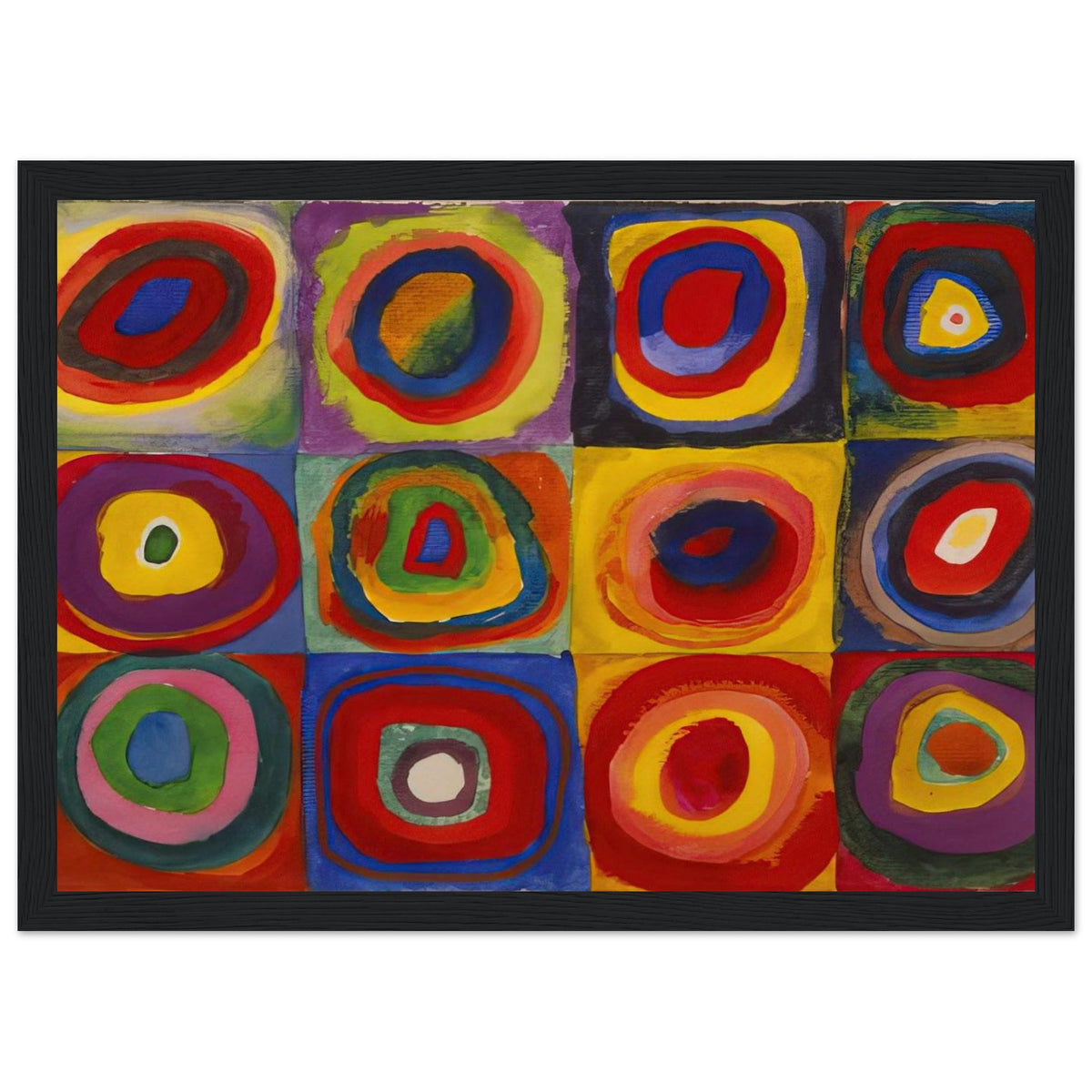 COLOR STUDY SQUARES WITH CONCENTRIC CIRCLES 1913 Framed Poster | Wassily Kandinsky Framed Prints Wall Art | Wassily Kandinsky Shop