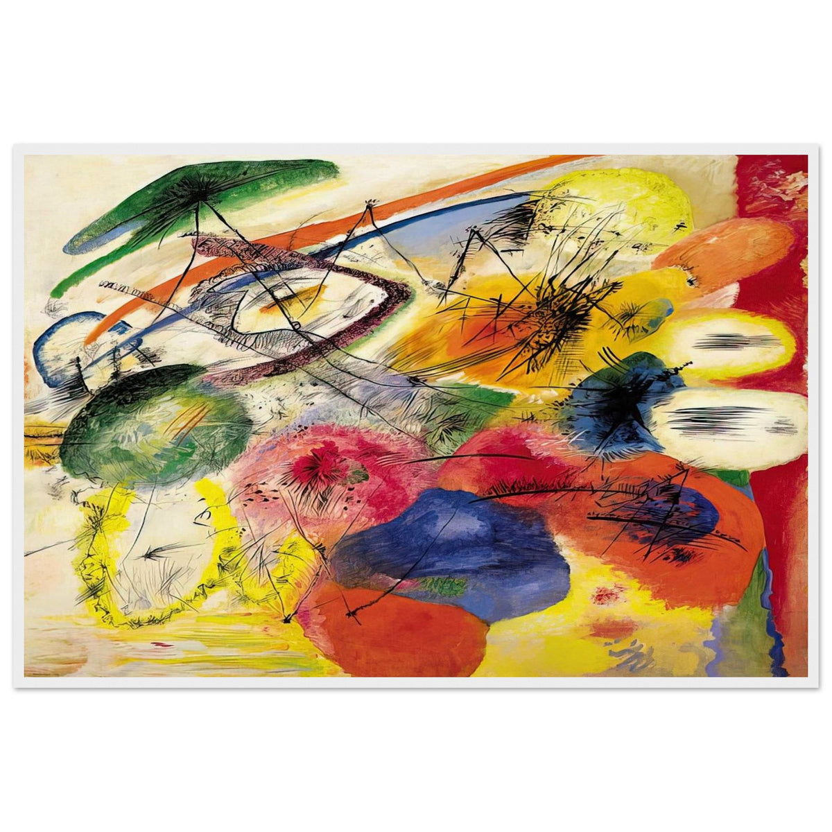 BLACK STROKES I 1913 Framed Poster | Wassily Kandinsky Framed Prints Wall Art | Wassily Kandinsky Shop