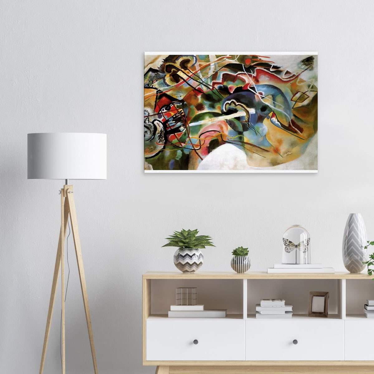 PICTURE WITH A WHITE BORDER 1913 Canvas | Wassily Kandinsky Canvas | Wassily Kandinsky Shop