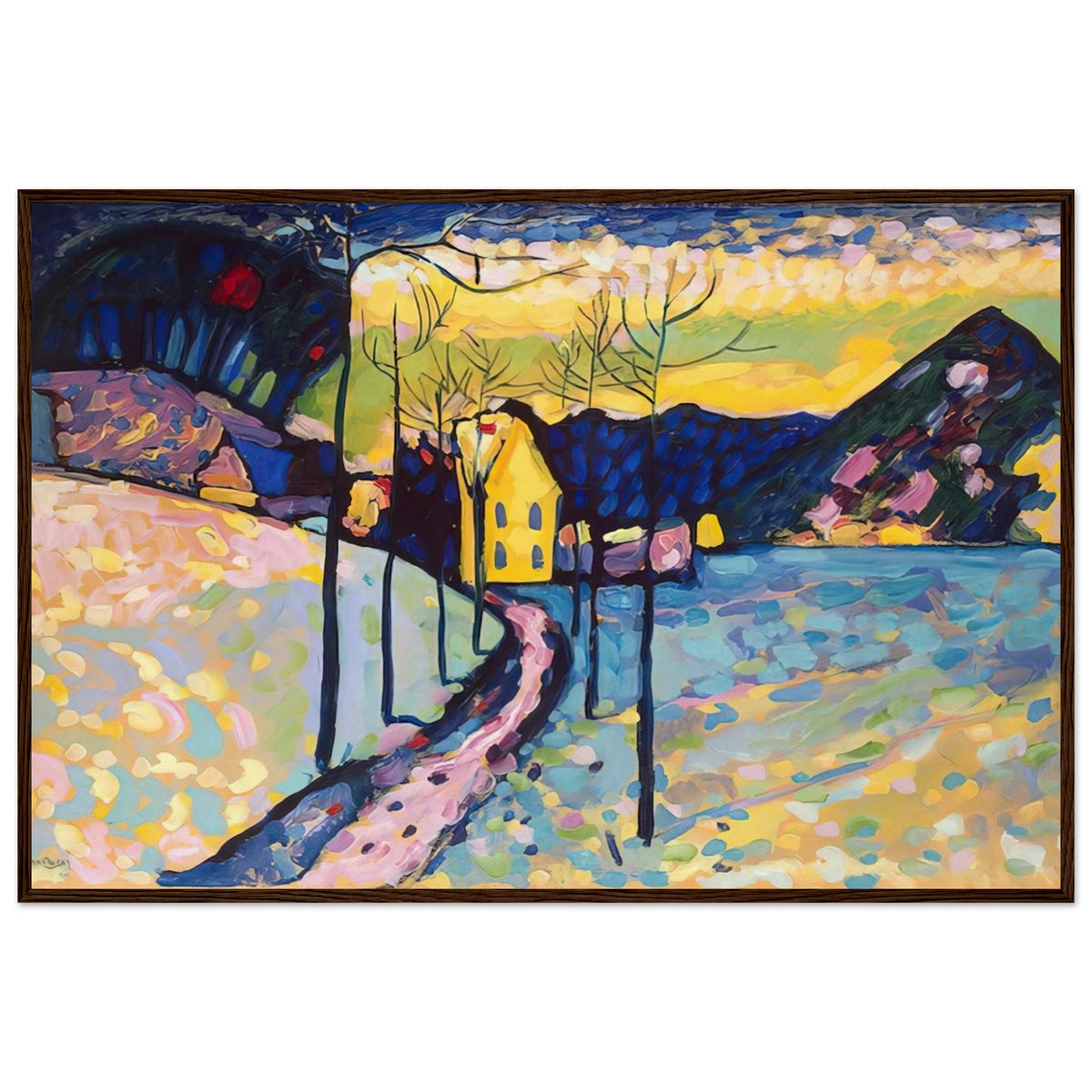 WINTER LANDSCAPE 1909 Framed Poster | Wassily Kandinsky Framed Prints Wall Art | Wassily Kandinsky Shop