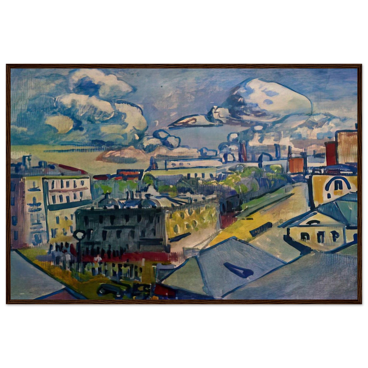 MOSCOW ZUBOVSKAYA SQUARE STUDY 1916 Framed Poster | Wassily Kandinsky Framed Prints Wall Art | Wassily Kandinsky Shop