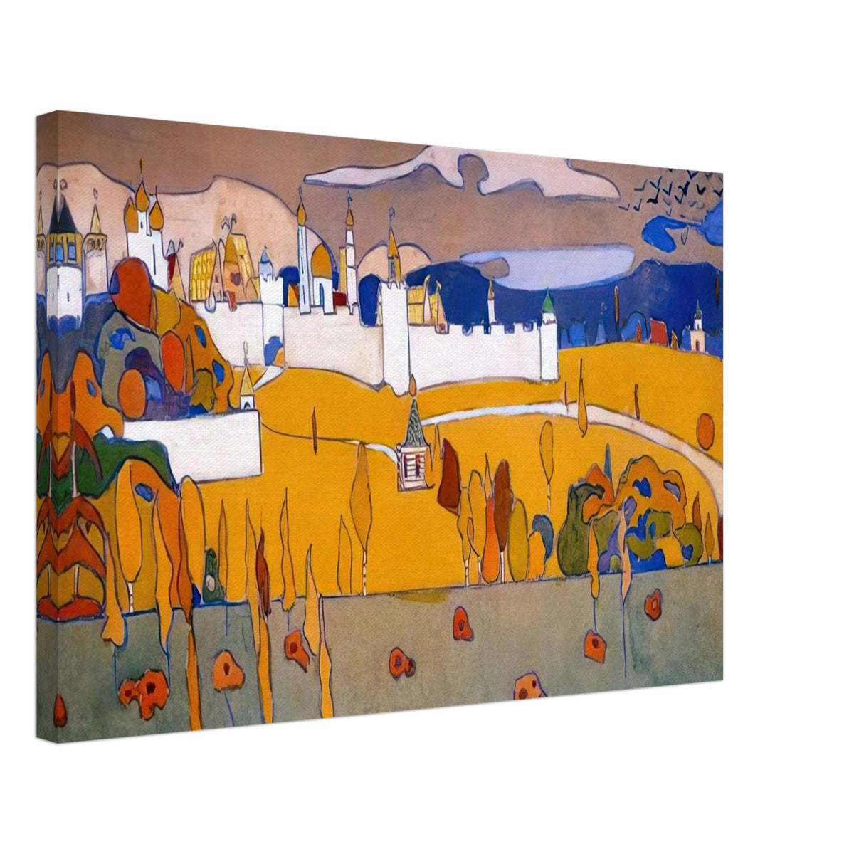 WALLED CITY IN AUTUMN LANDSCAPE 1902 Canvas | Wassily Kandinsky Canvas | Wassily Kandinsky Shop