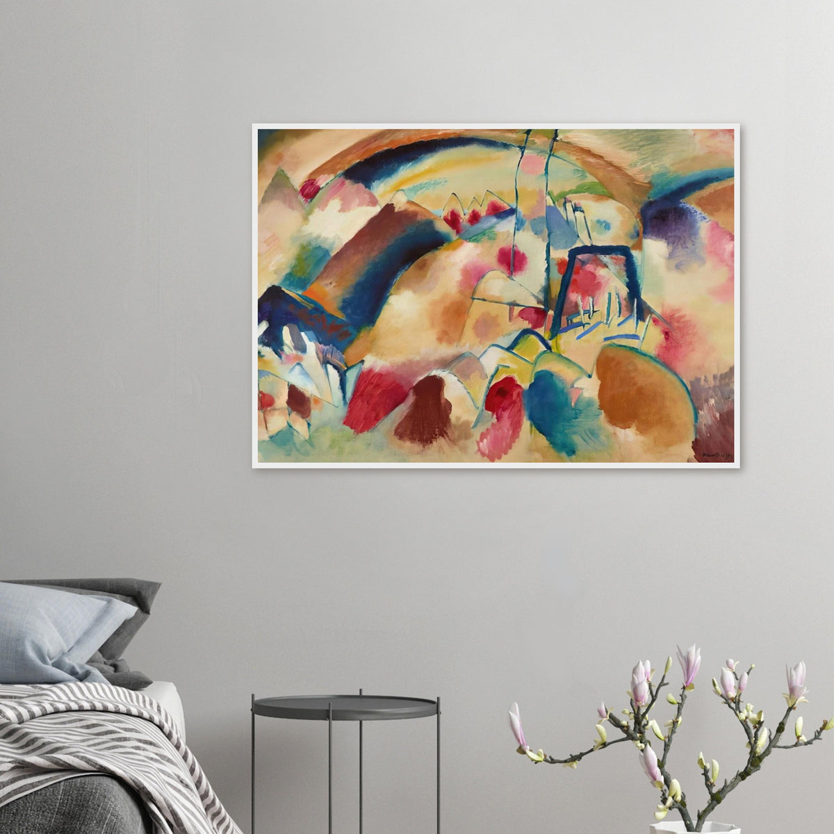 LANDSCAPE WITH CHURCH 1913 Framed Poster | Wassily Kandinsky Framed Prints Wall Art | Wassily Kandinsky Shop