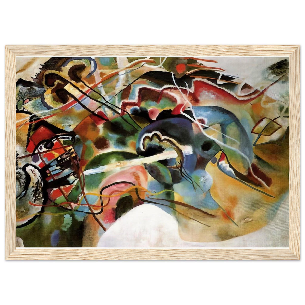 PICTURE WITH A WHITE BORDER 1913 Framed Poster | Wassily Kandinsky Framed Prints Wall Art | Wassily Kandinsky Shop