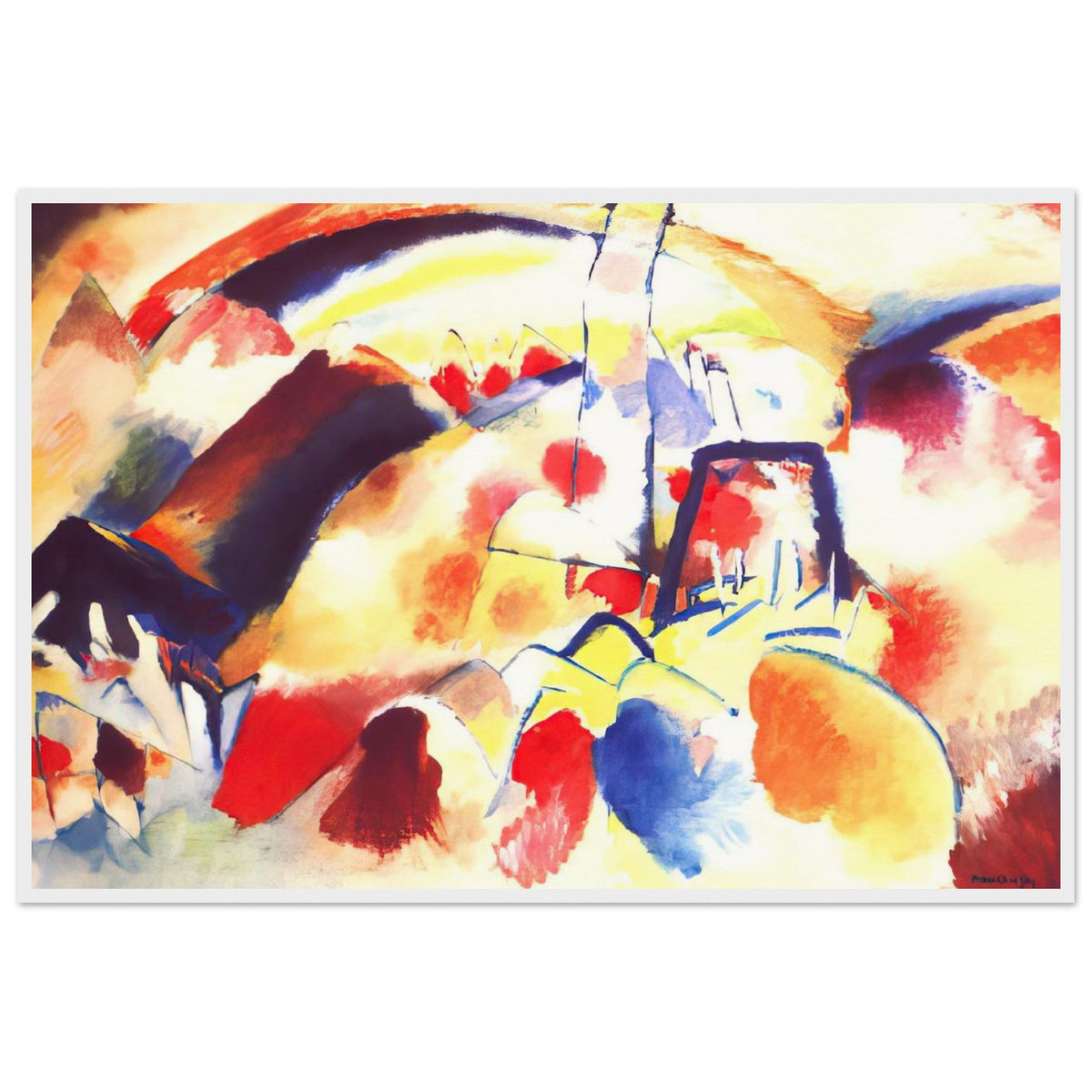 LANDSCAPE WITH RED SPOTS 1913 Framed Poster | Wassily Kandinsky Framed Prints Wall Art | Wassily Kandinsky Shop