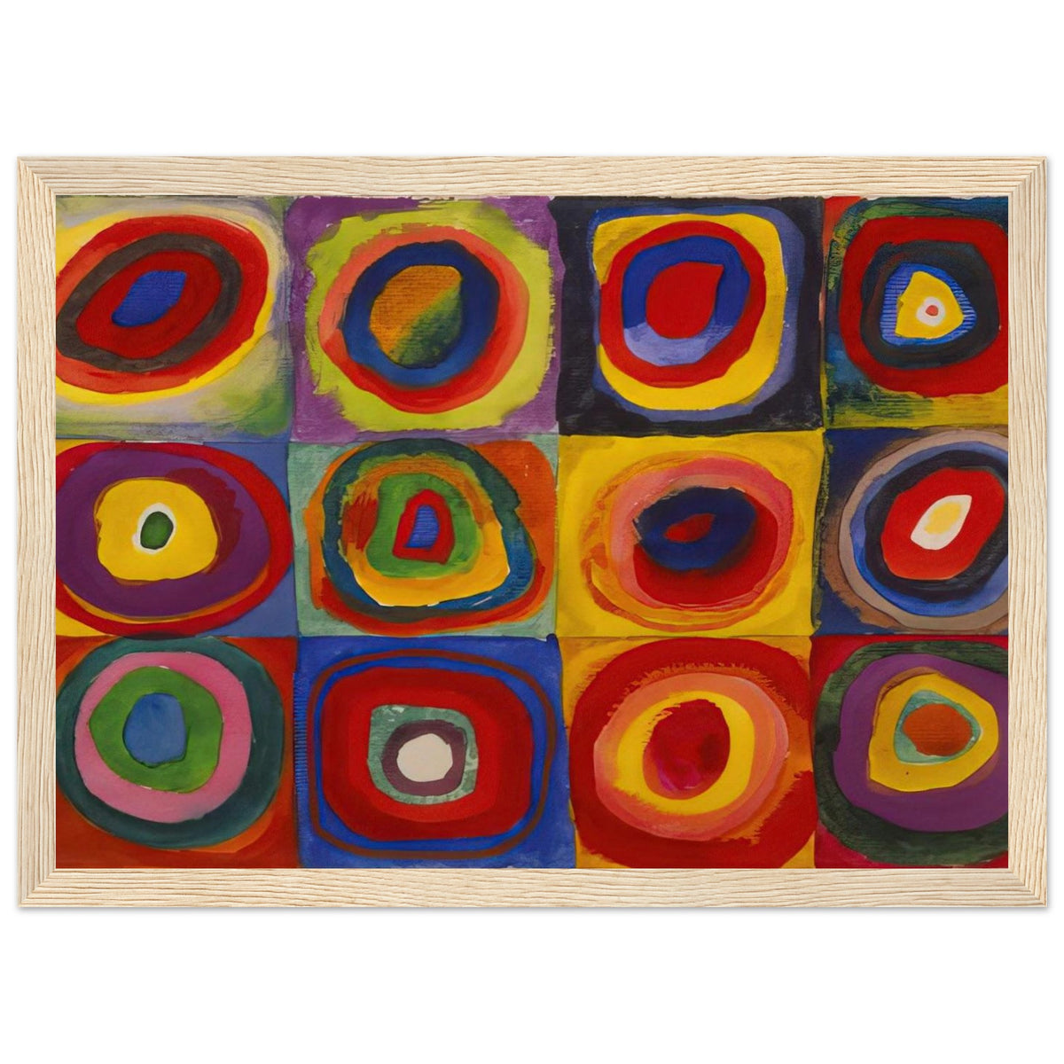 COLOR STUDY SQUARES WITH CONCENTRIC CIRCLES 1913 Framed Poster | Wassily Kandinsky Framed Prints Wall Art | Wassily Kandinsky Shop