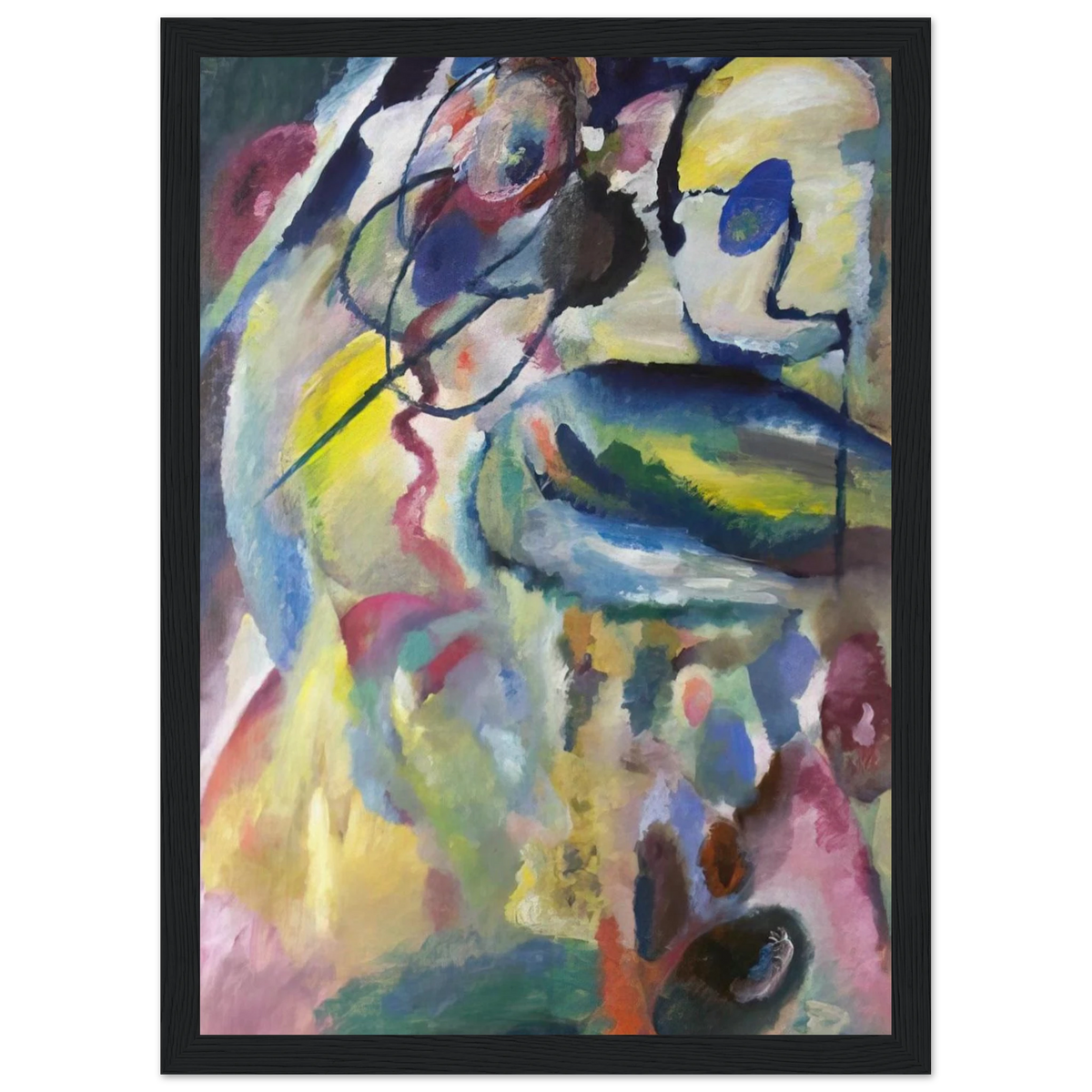 PICTURE WITH A CIRCLE 1911 Framed Poster | Wassily Kandinsky Framed Prints Wall Art | Wassily Kandinsky Shop