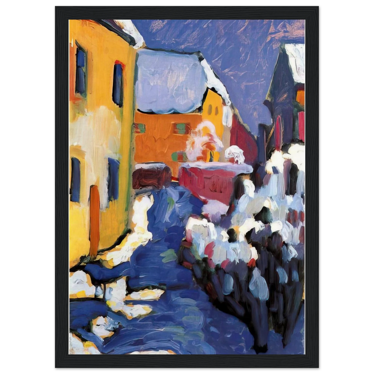 CEMETERY AND VICARAGE IN KOCHEL 1909 Framed Poster | Wassily Kandinsky Framed Prints Wall Art | Wassily Kandinsky Shop