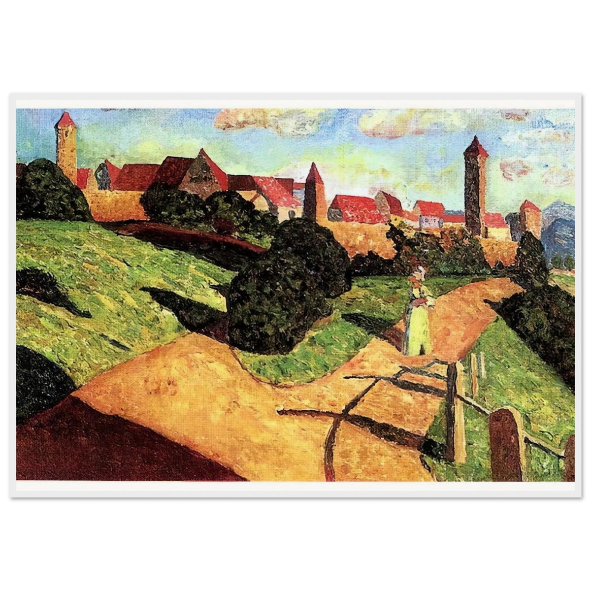 OLD TOWN II 1902 Framed Poster | Wassily Kandinsky Framed Prints Wall Art | Wassily Kandinsky Shop