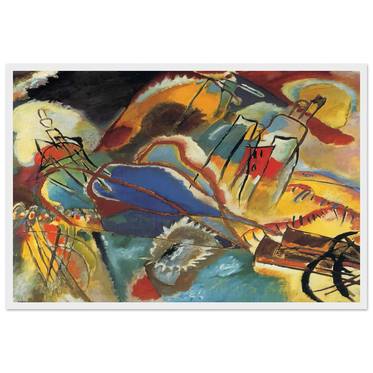 IMPROVISATION 30 CANNONS 1913 Framed Poster | Wassily Kandinsky Framed Prints Wall Art | Wassily Kandinsky Shop