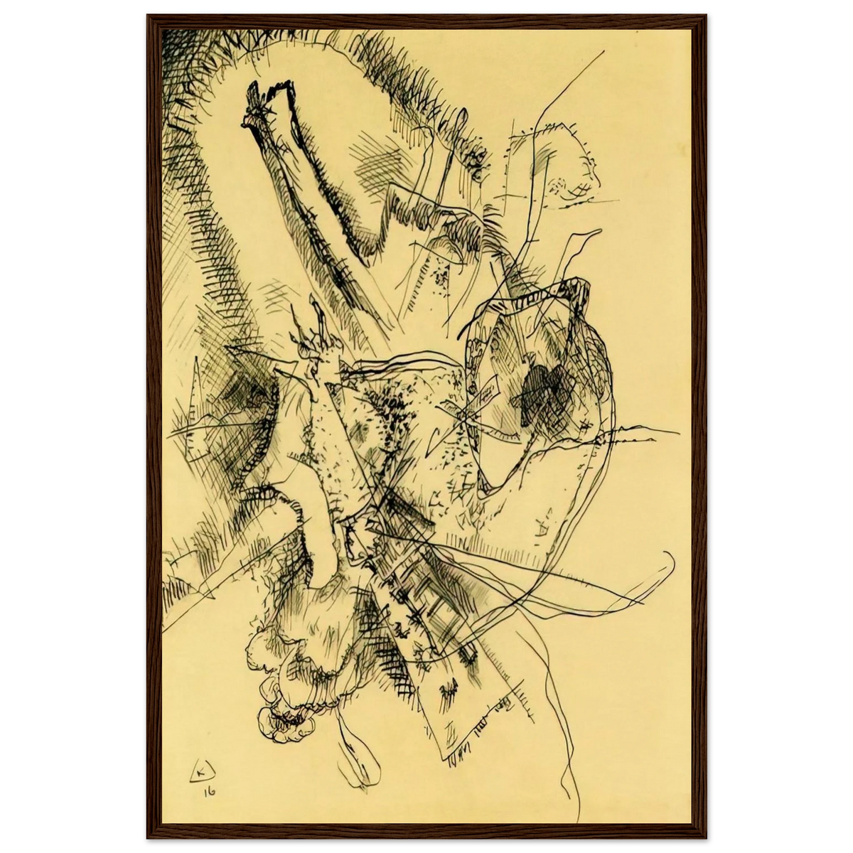 DRAWING FOR ETCHING II 1916 Framed Poster | Wassily Kandinsky Framed Prints Wall Art | Wassily Kandinsky Shop