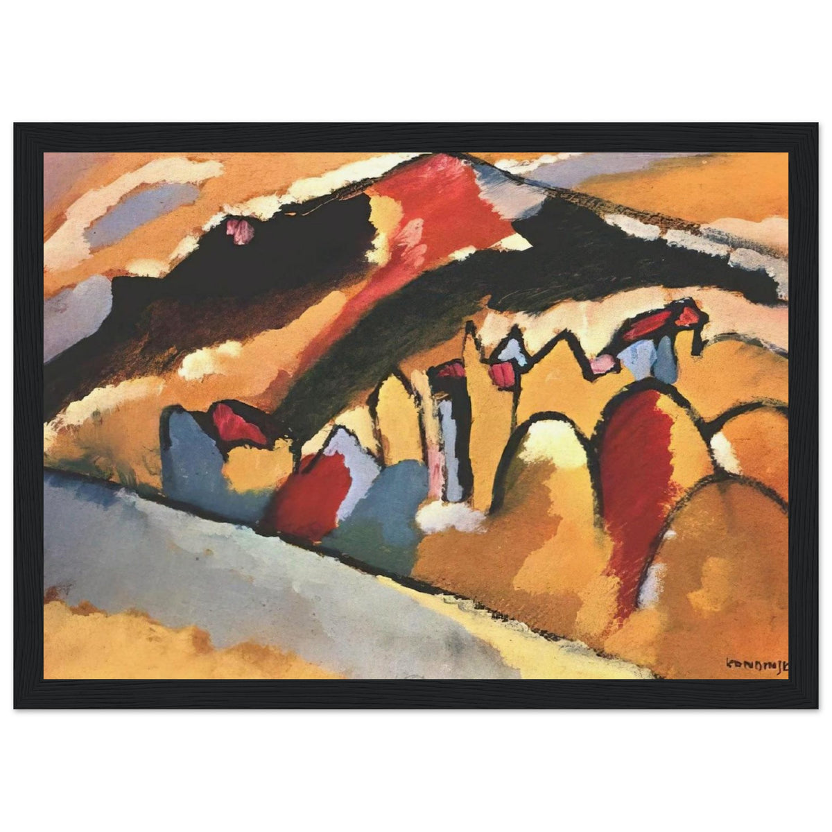 STUDY FOR AUTUMN 1909 Framed Poster | Wassily Kandinsky Framed Prints Wall Art | Wassily Kandinsky Shop