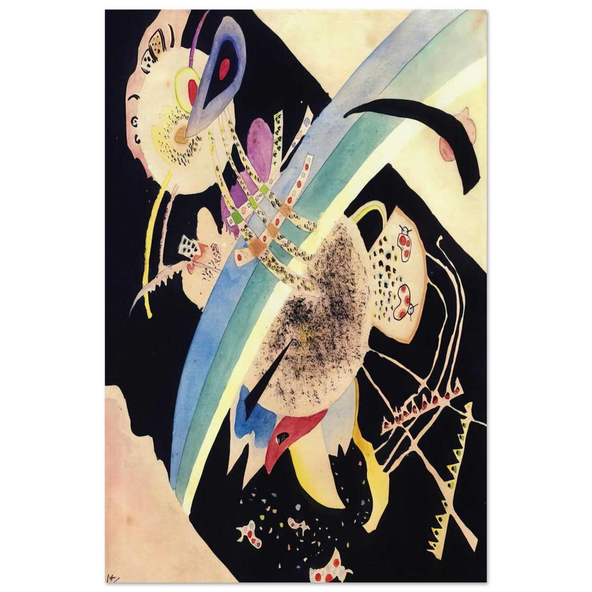 STUDY FOR CIRCLES ON BLACK 1921 Poster | Wassily Kandinsky Poster | Wassily Kandinsky Shop