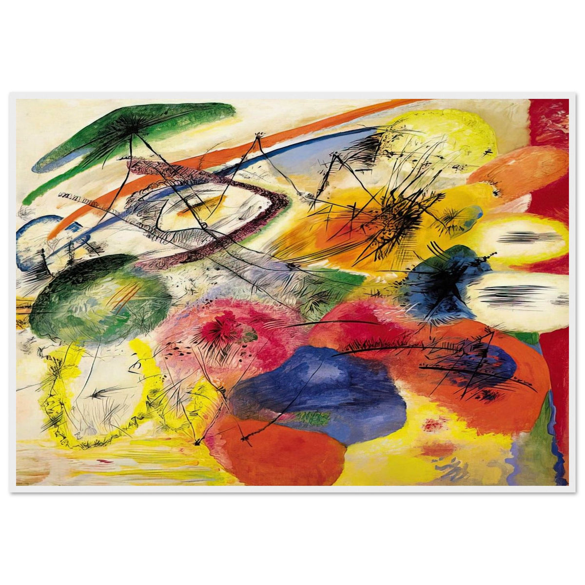 BLACK STROKES I 1913 Framed Poster | Wassily Kandinsky Framed Prints Wall Art | Wassily Kandinsky Shop