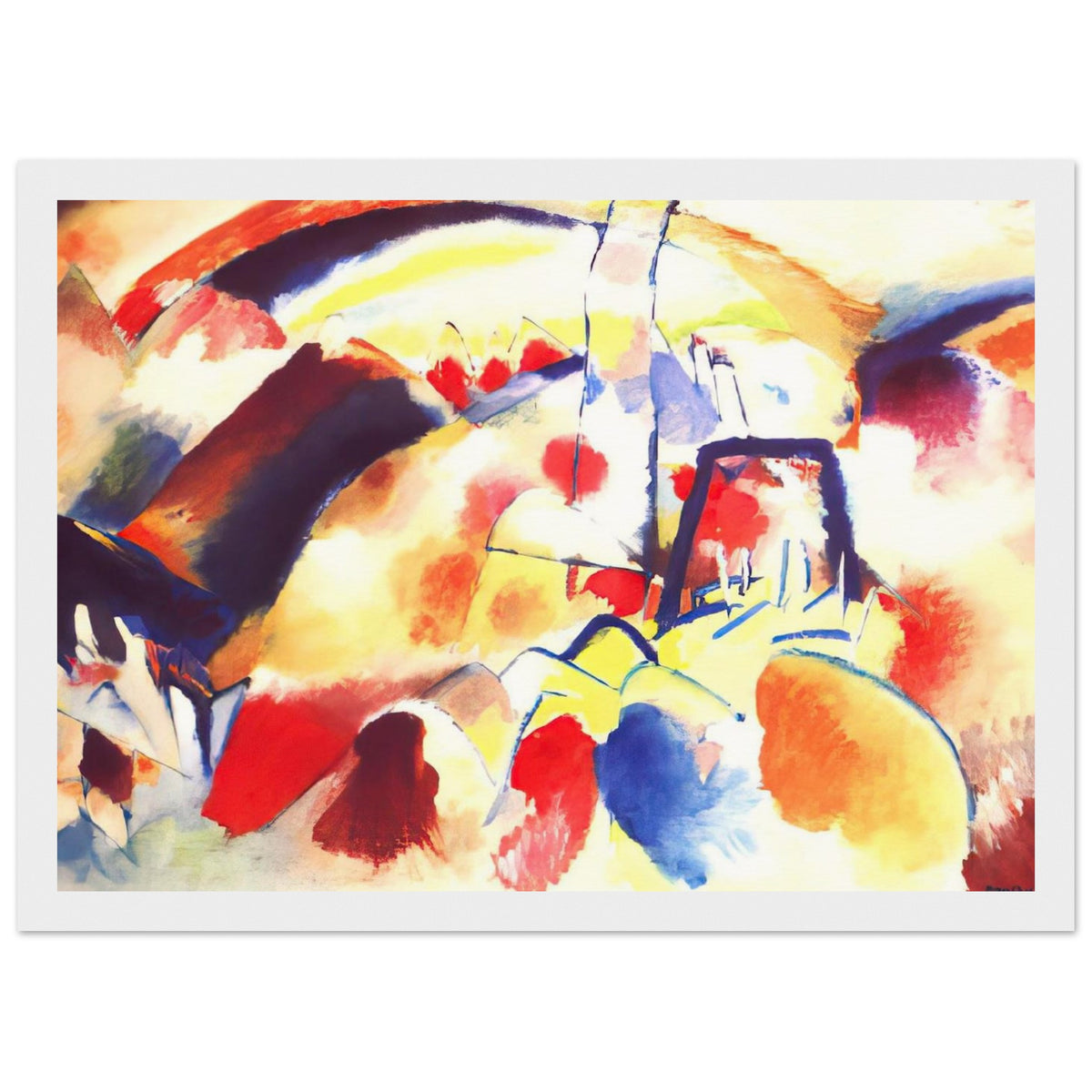 LANDSCAPE WITH RED SPOTS 1913 Framed Poster | Wassily Kandinsky Framed Prints Wall Art | Wassily Kandinsky Shop