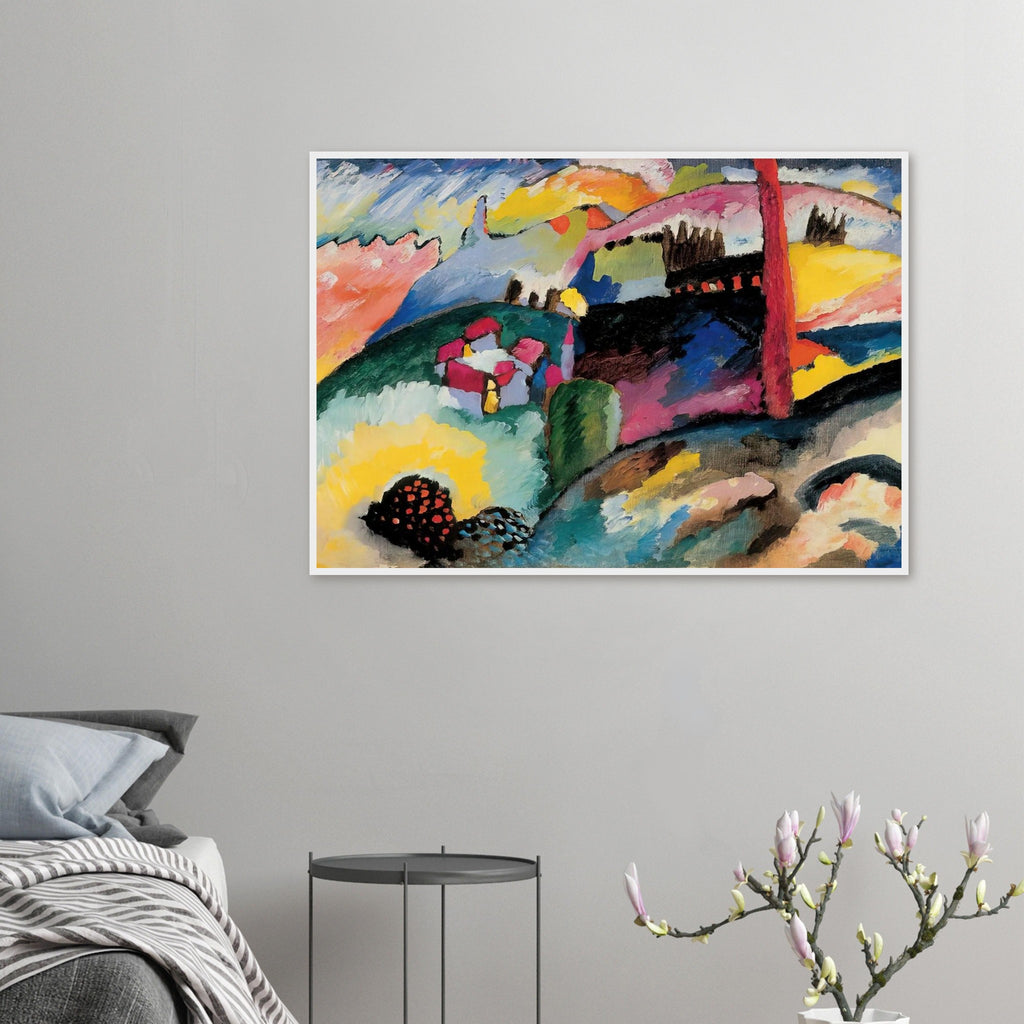 LANDSCAPE WITH FACTORY CHIMNEY 1910 Framed Poster | Wassily Kandinsky Framed Prints Wall Art | Wassily Kandinsky Shop