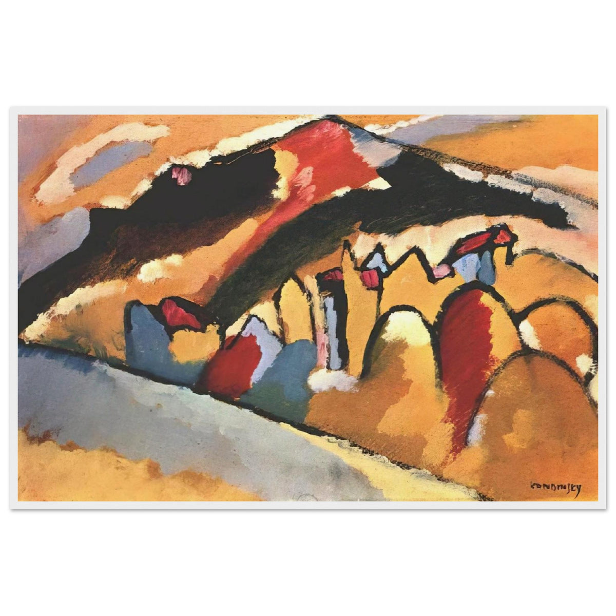 STUDY FOR AUTUMN 1909 Framed Poster | Wassily Kandinsky Framed Prints Wall Art | Wassily Kandinsky Shop