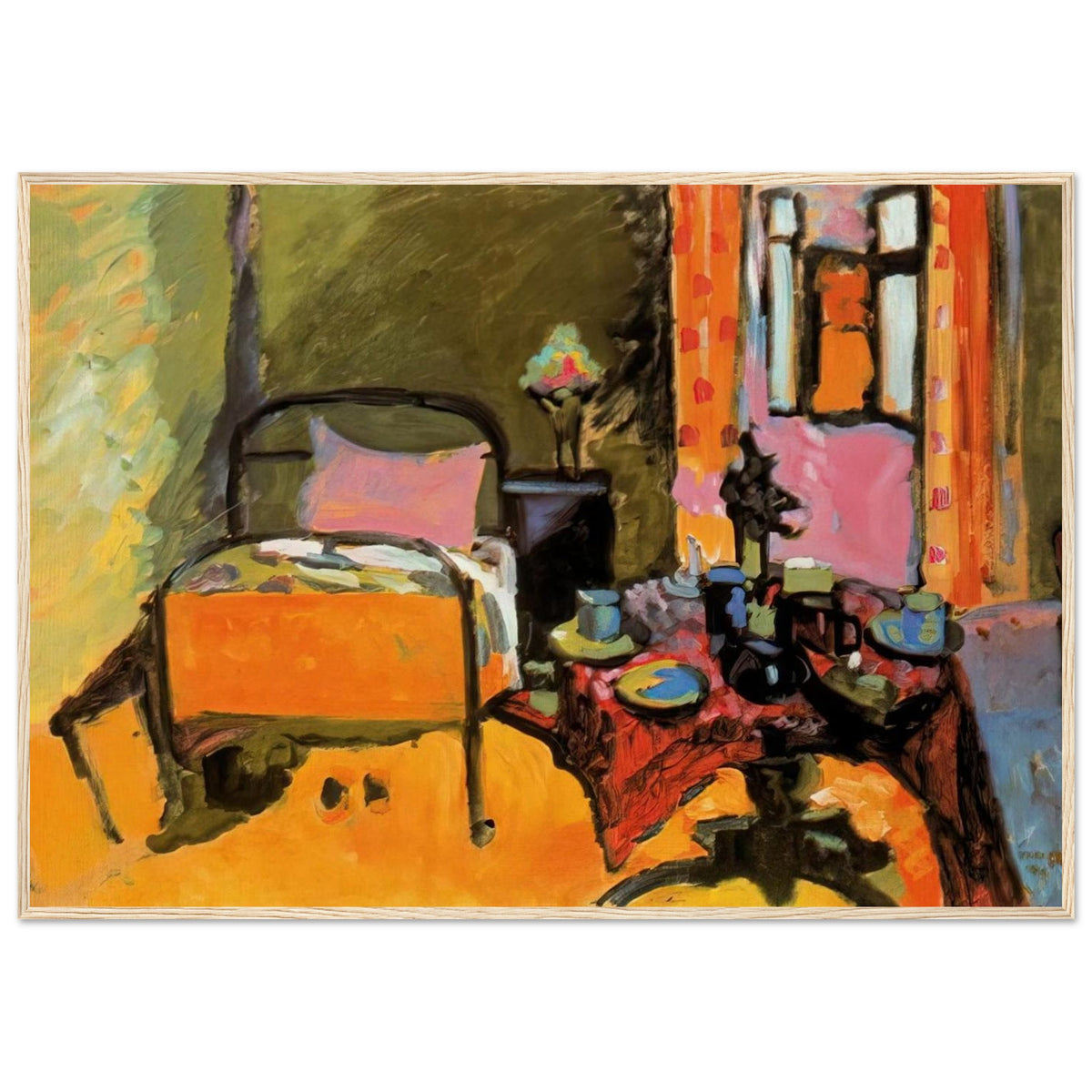 BEDROOM IN AINTMILLERSTRASSE 1909 Framed Poster | Wassily Kandinsky Framed Prints Wall Art | Wassily Kandinsky Shop