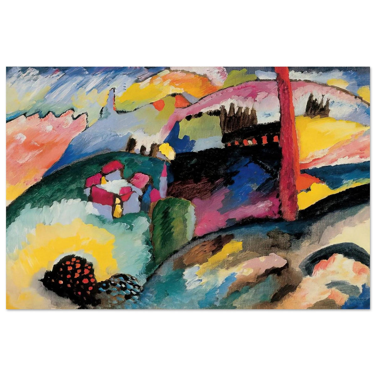 LANDSCAPE WITH FACTORY CHIMNEY 1910 Poster | Wassily Kandinsky Poster | Wassily Kandinsky Shop