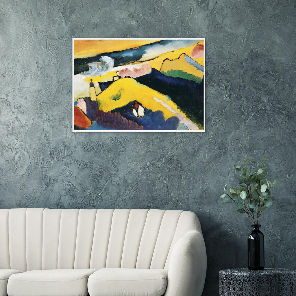MOUNTAIN LANDSCAPE WITH CHURCH 1910 Framed Poster | Wassily Kandinsky Framed Prints Wall Art | Wassily Kandinsky Shop