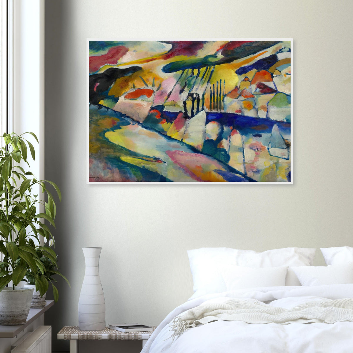 LANDSCAPE WITH RAIN 1913 Framed Poster | Wassily Kandinsky Framed Prints Wall Art | Wassily Kandinsky Shop
