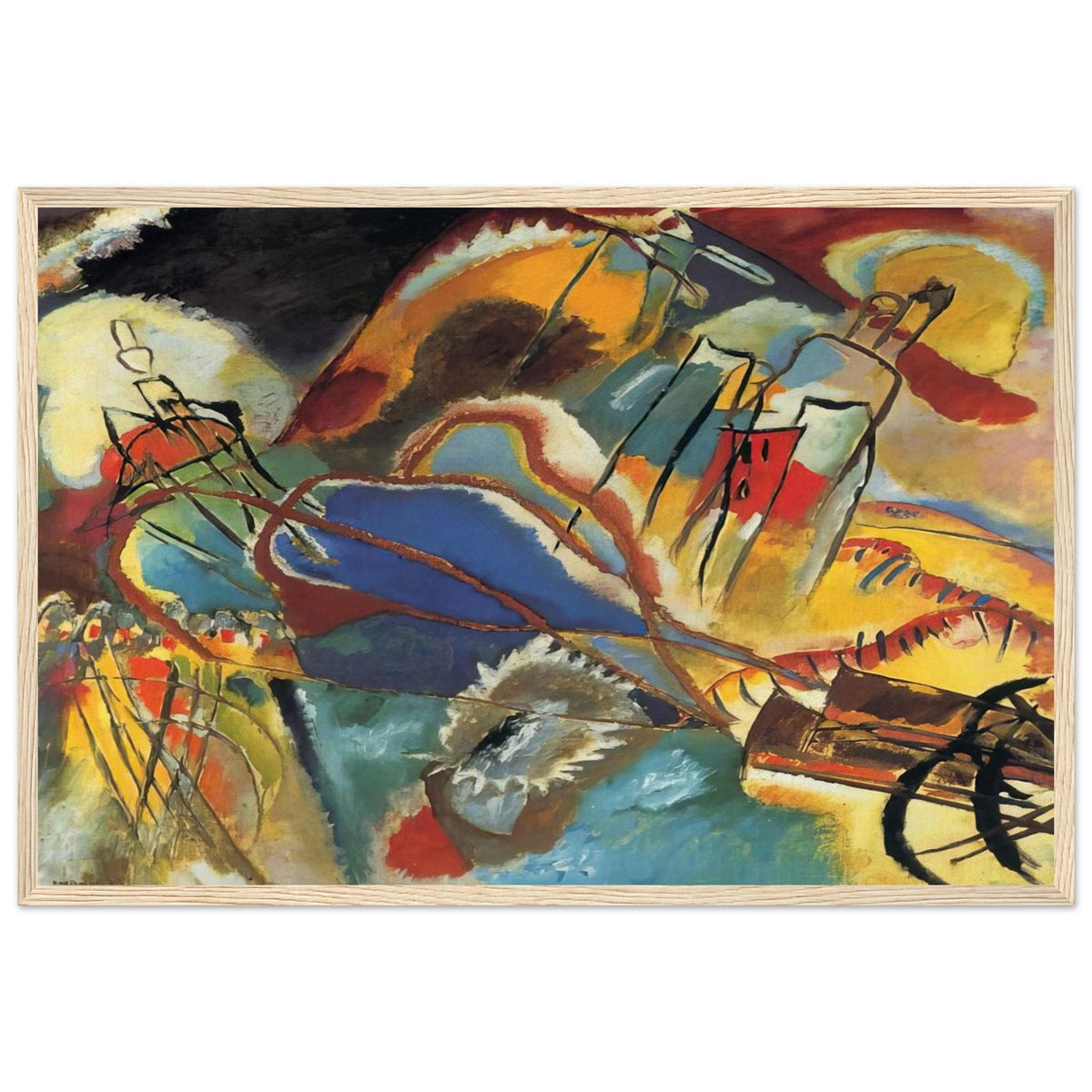 IMPROVISATION 30 CANNONS 1913 Framed Poster | Wassily Kandinsky Framed Prints Wall Art | Wassily Kandinsky Shop