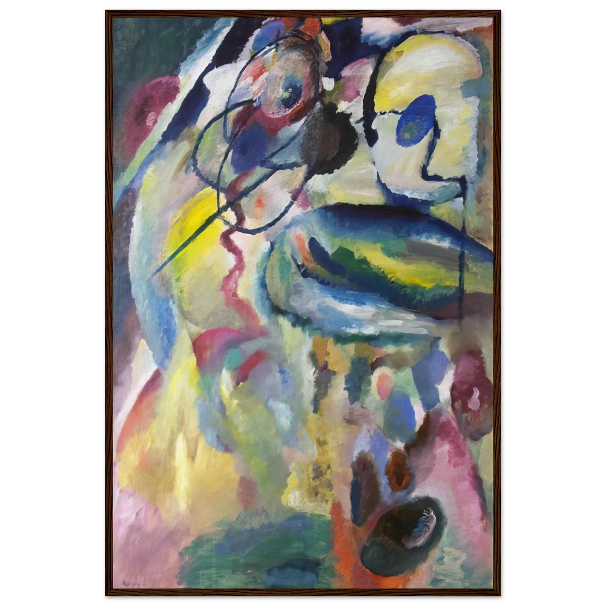PICTURE WITH A CIRCLE 1911 Framed Poster | Wassily Kandinsky Framed Prints Wall Art | Wassily Kandinsky Shop