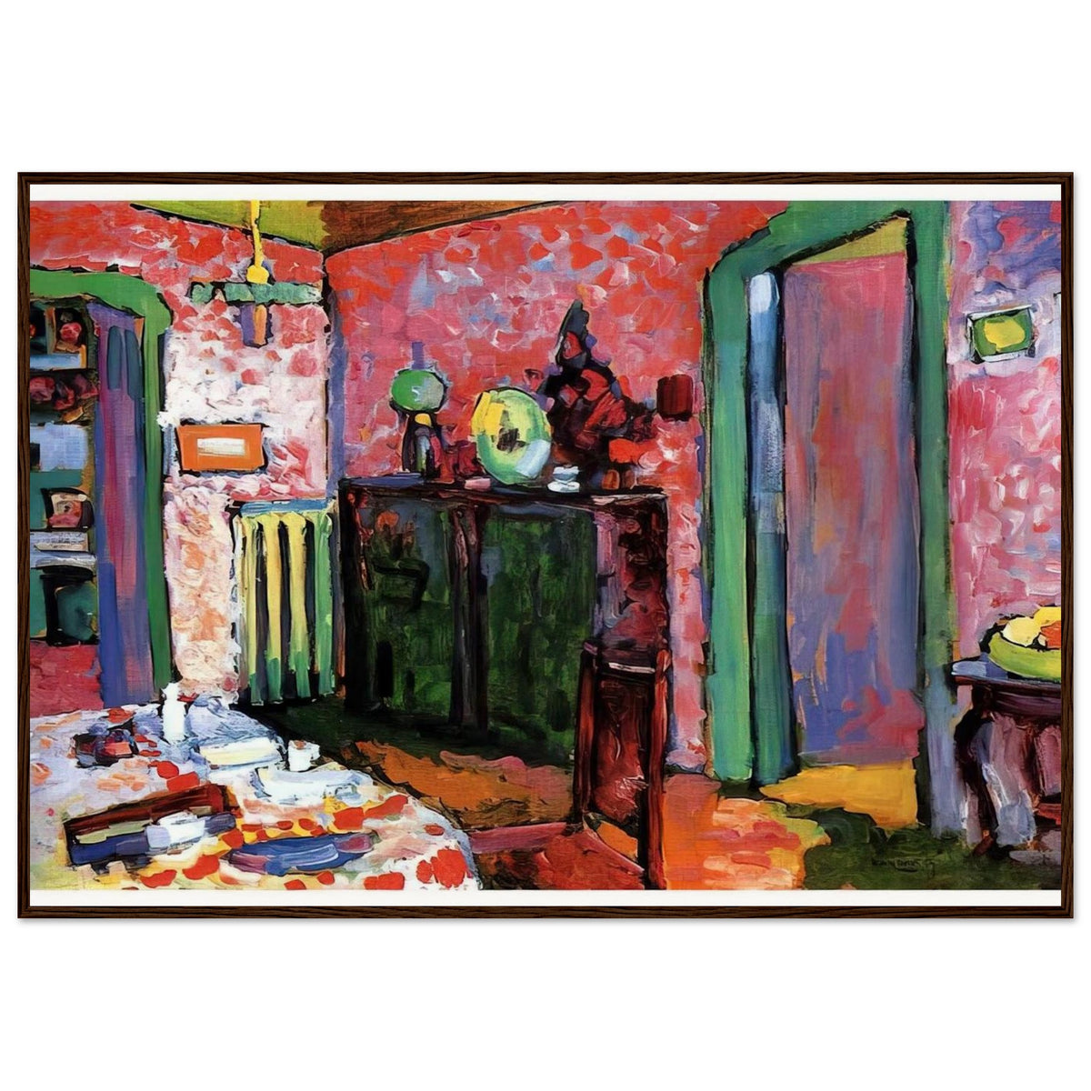INTERIOR MY DINING ROOM 1909 Framed Poster | Wassily Kandinsky Framed Prints Wall Art | Wassily Kandinsky Shop