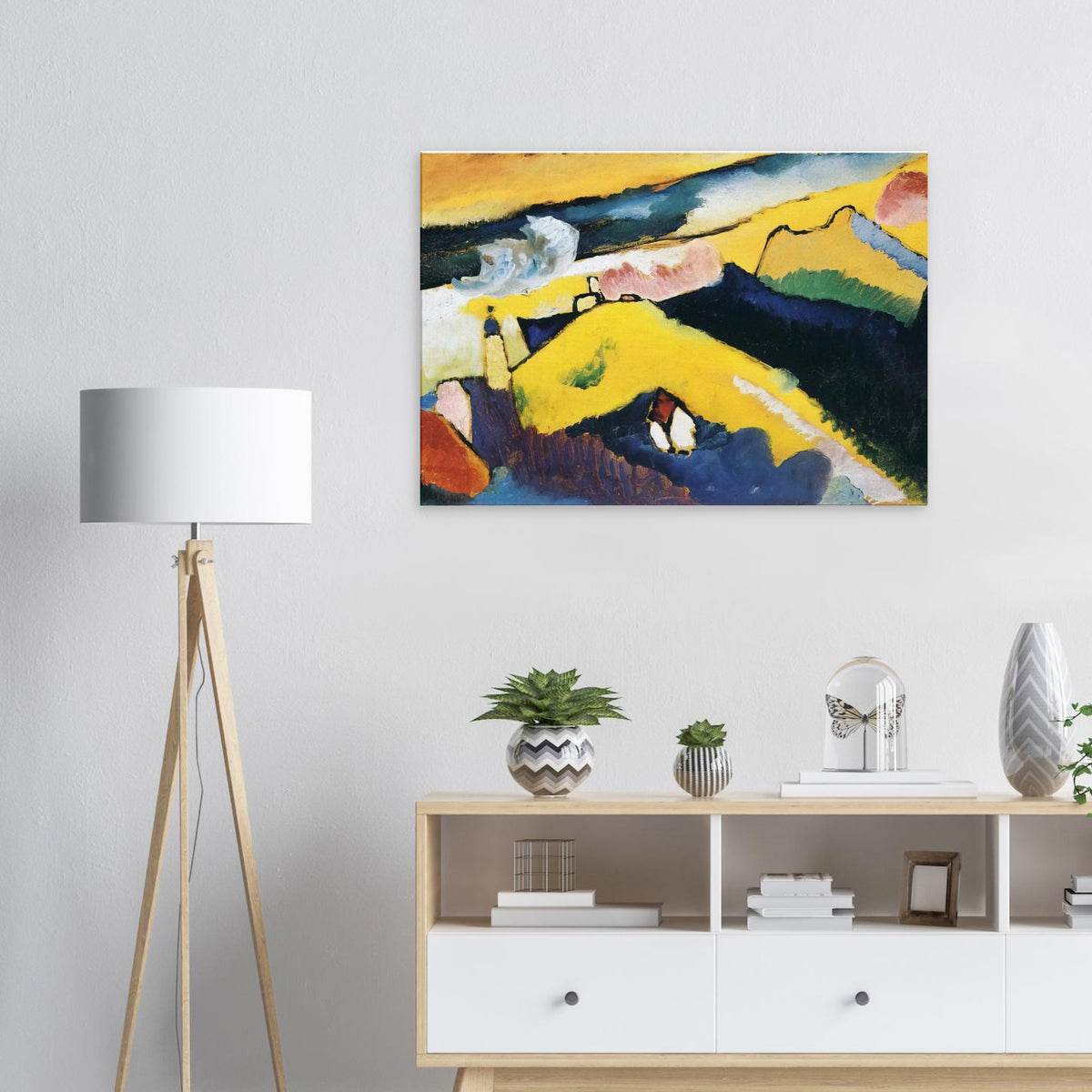 MOUNTAIN LANDSCAPE WITH CHURCH 1910 Canvas | Wassily Kandinsky Canvas | Wassily Kandinsky Shop