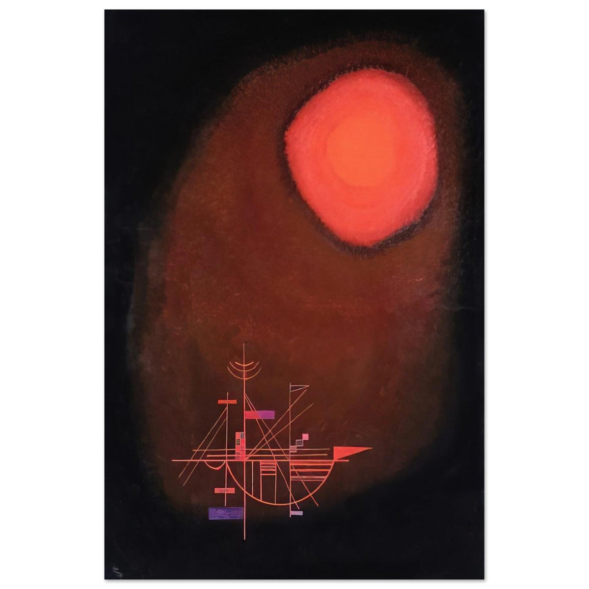 RED SUN AND SHIP Poster | Wassily Kandinsky Poster | Wassily Kandinsky Shop