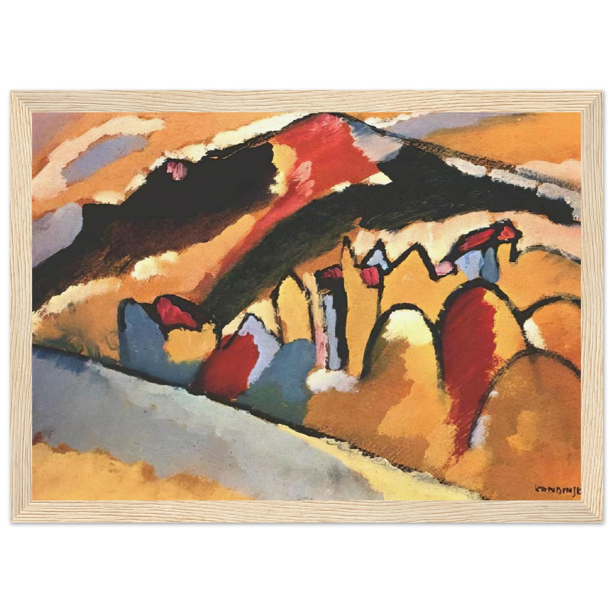 STUDY FOR AUTUMN 1909 Framed Poster | Wassily Kandinsky Framed Prints Wall Art | Wassily Kandinsky Shop