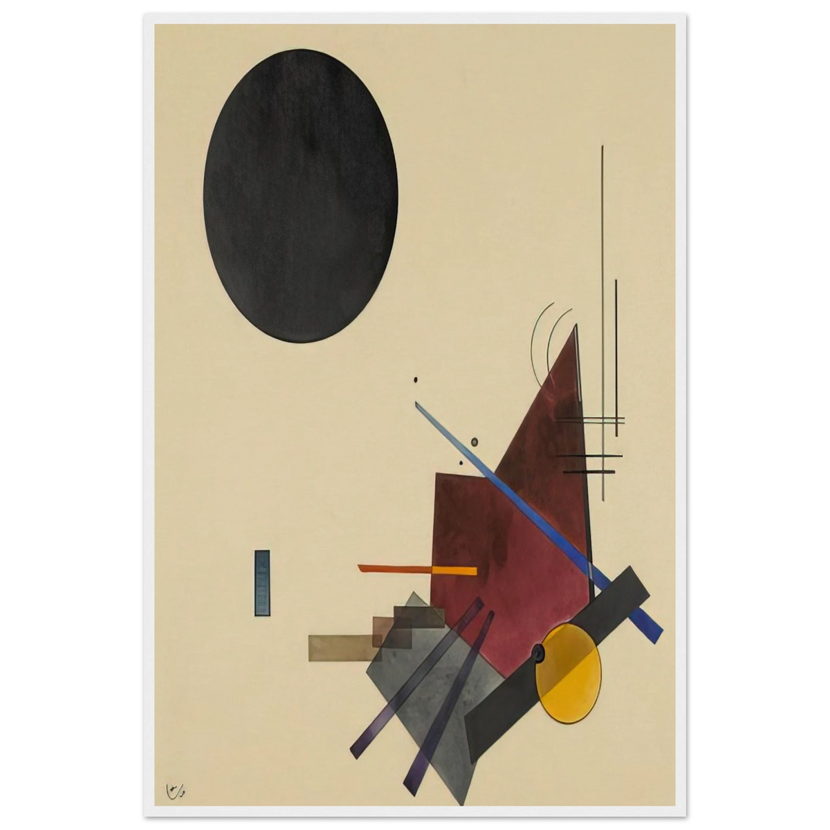 BLACK RELATIONSHIP 1924 Framed Poster | Wassily Kandinsky Framed Prints Wall Art | Wassily Kandinsky Shop