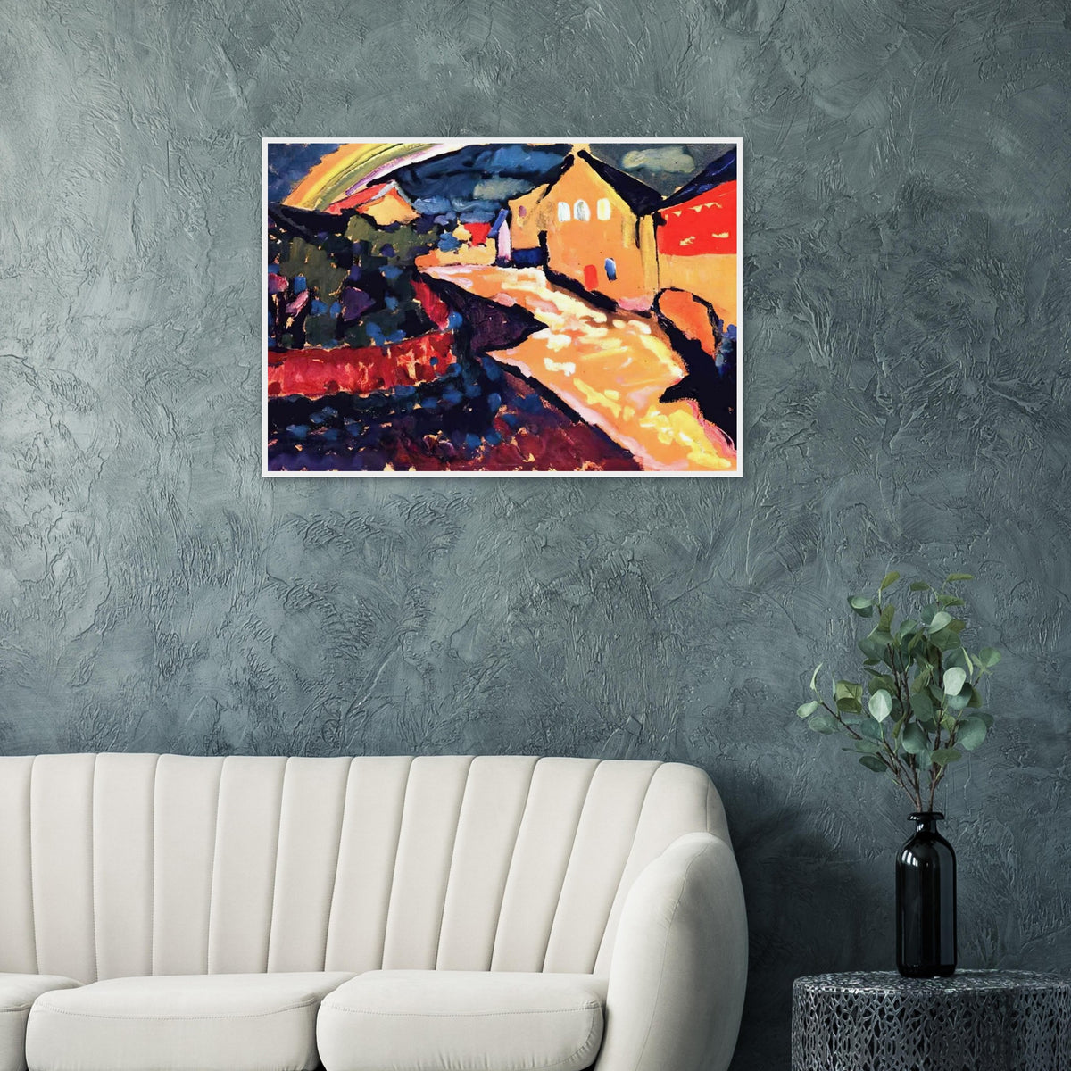 MURNAU WITH RAINBOW 1909 Framed Poster | Wassily Kandinsky Framed Prints Wall Art | Wassily Kandinsky Shop